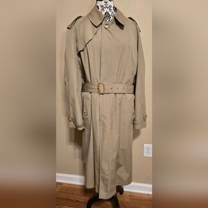 Brooks Brothers Trench Coat Wool Liner Mens 40 Reg GUC